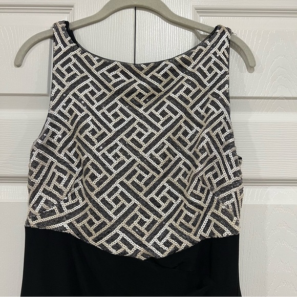 LAUREN RALPH LAUREN EVENING Sequin Bodice Ruched Maxi Gown Womens Size 10 - Picture 3 of 11